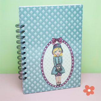 Notizbuch A5 Mädchen mit Hut